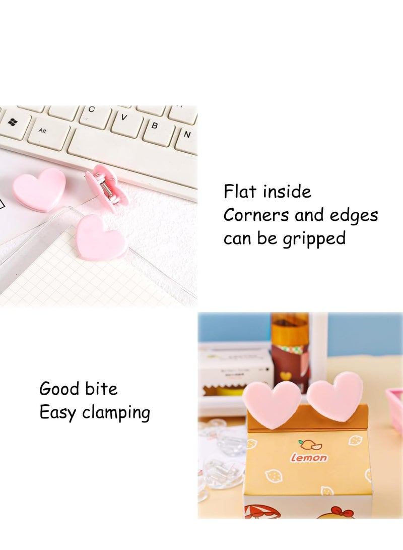 Generic 15pcs Heart Shaped Binder Clips,Mini Decorative Paper Clips,Paper and Bag Clips for Coffee Office Photo Picture Pages Hol  - Image 4