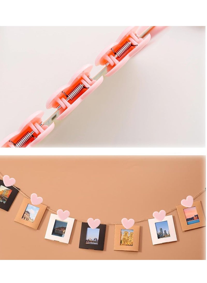 Generic 15pcs Heart Shaped Binder Clips,Mini Decorative Paper Clips,Paper and Bag Clips for Coffee Office Photo Picture Pages Hol  - Image 5