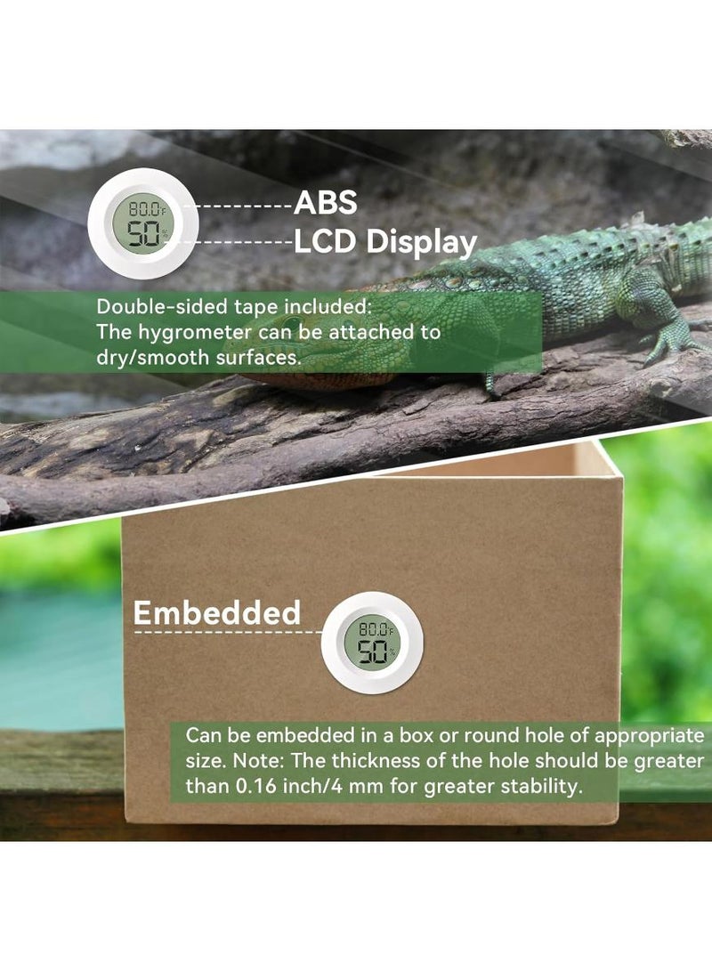 Hayat Comfort 3Pcs Temperature Humidity Meters, Mini Hygrometer & Thermometer, Indoor/Outdoor Humidity Monitor Hygrometer LCD Display, ℉/℃, for Home, Office, Reptile, Car, Greenhouse, Lab, Terrarium, Cellar(White) - Image 5