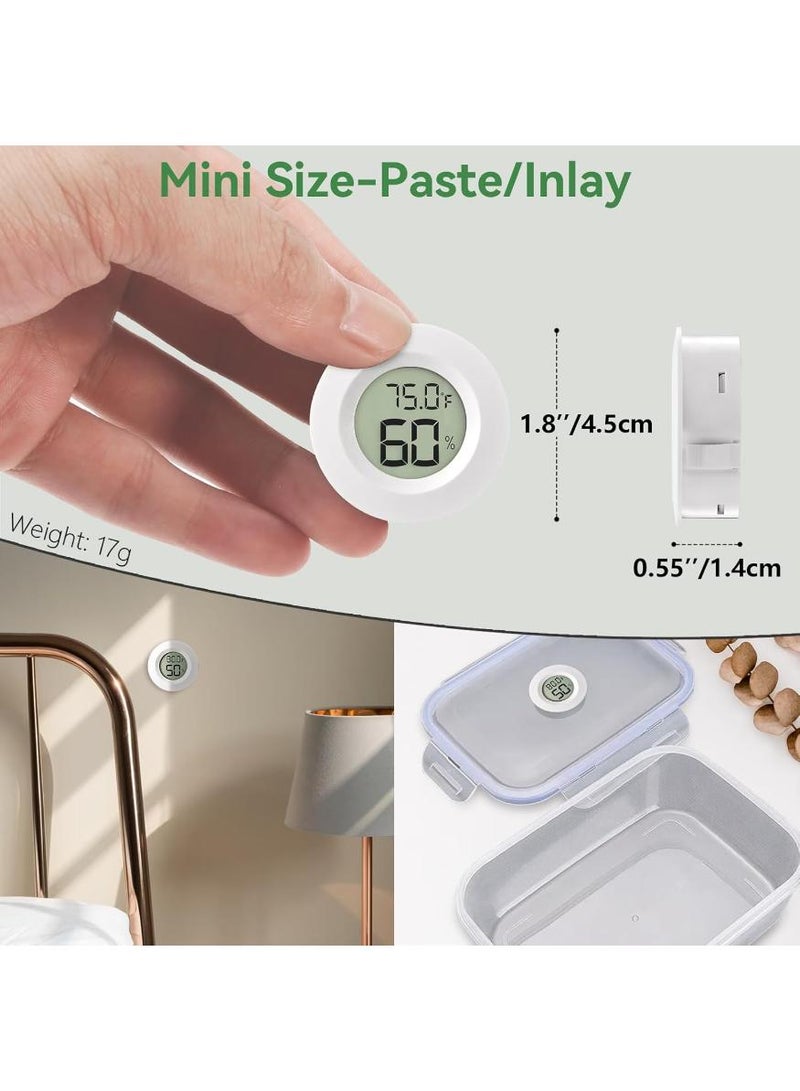 Hayat Comfort 3Pcs Temperature Humidity Meters, Mini Hygrometer & Thermometer, Indoor/Outdoor Humidity Monitor Hygrometer LCD Display, ℉/℃, for Home, Office, Reptile, Car, Greenhouse, Lab, Terrarium, Cellar(White) - Image 2