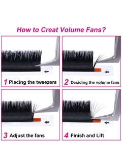 FADLASH Eyelash Extension D Curl 0.07 15-20mm Mixed Tray Easy Fan Volume Lashes 2D-10D Volume Lash Extensions Self Fanning Eyelash Extensions by FADLASH  - Image 2