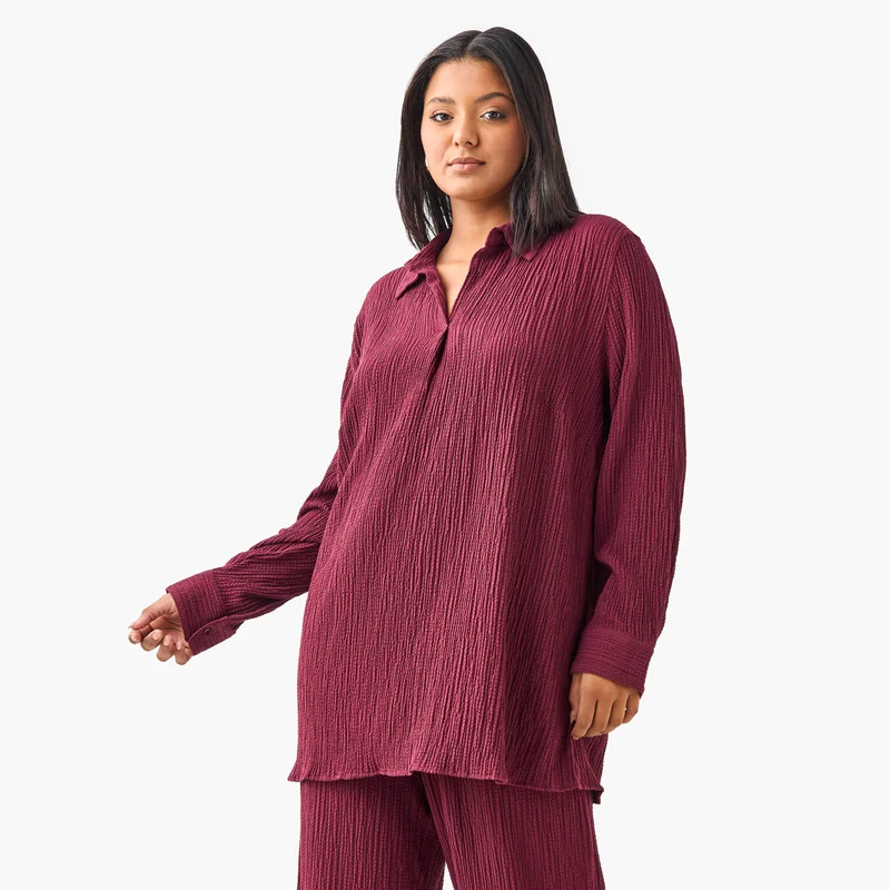  أولا بوبكن Textured Resort Shirt