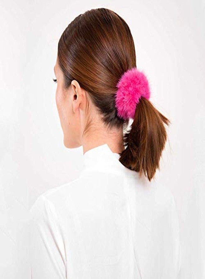 Minta 12 Pcs Fur Hair Scrunchies Rabbit Fuzzy Furry Elastics Bobbles Hair Bands Scrunchy Hair Tie Ropes Ponytail Holder for Women Girls Hair Accessories - Image 2