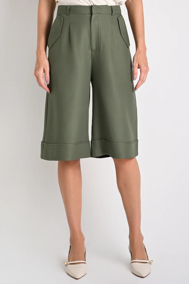 Maxi Bermuda With Military Hem