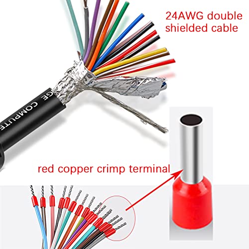 ANMBEST DB15 Solderless Breakout Connector with 5Ft 24AWG Replacement Cable, Metal Shell RS232 D-SUB Serial to 15-Pin Port Terminal Male Adapter Connector Breakout Board - Image 3