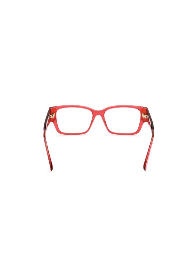 MAXCO Mo5095 Rectangular Acetate Frames For Women Size 52, Shiny Light Red - Image 4