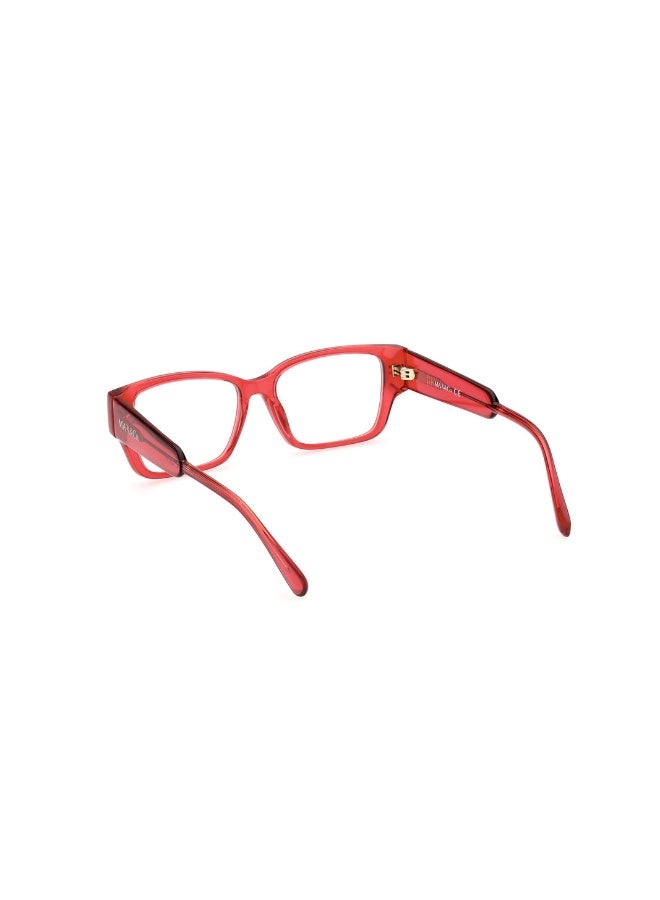 MAXCO Mo5095 Rectangular Acetate Frames For Women Size 52, Shiny Light Red - Image 3
