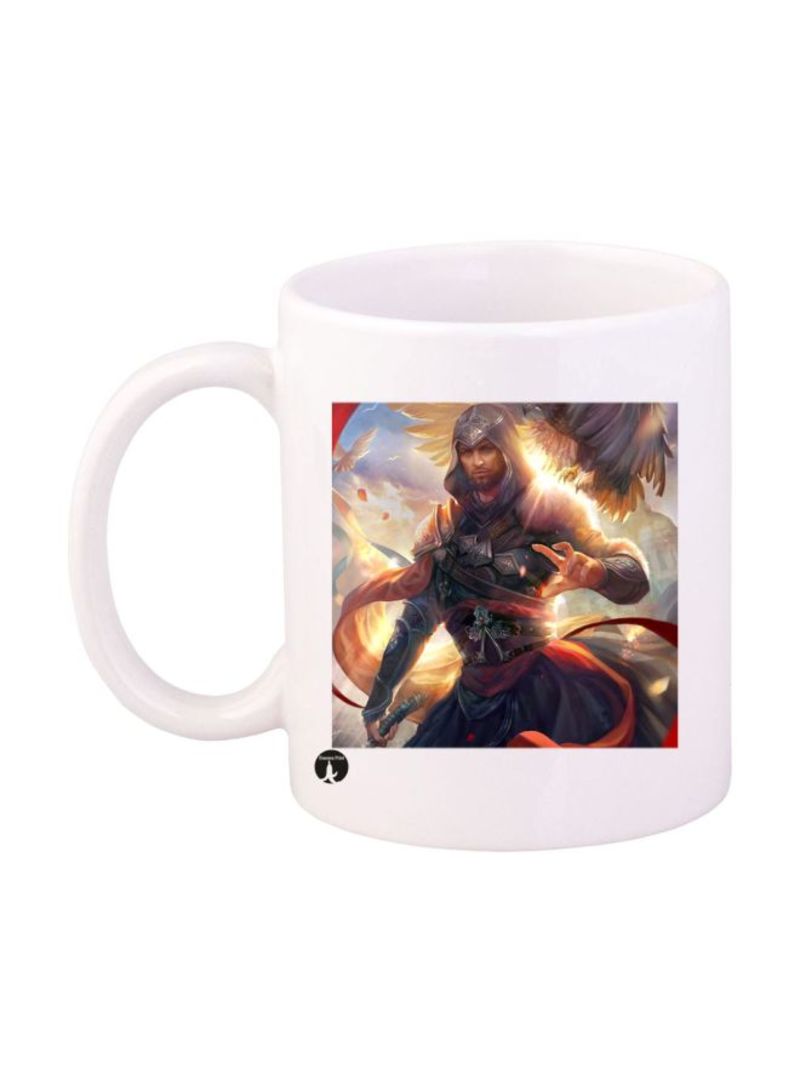 Assassin's Creed Video Game Printed Mug White/Blue/Gold Standard Size