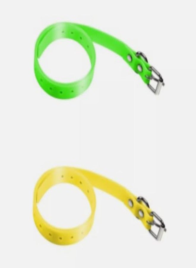 KELEFET for Dog Collar for Garmin Compatible 3/4" Strap for Garmin PT10 TB10 Delta Sport Delta for Petsafe,PATPET,Sportdog,Dogtra etc straning Collar, Buckle, Adjustable, watherproof Green Yellow - Image 1