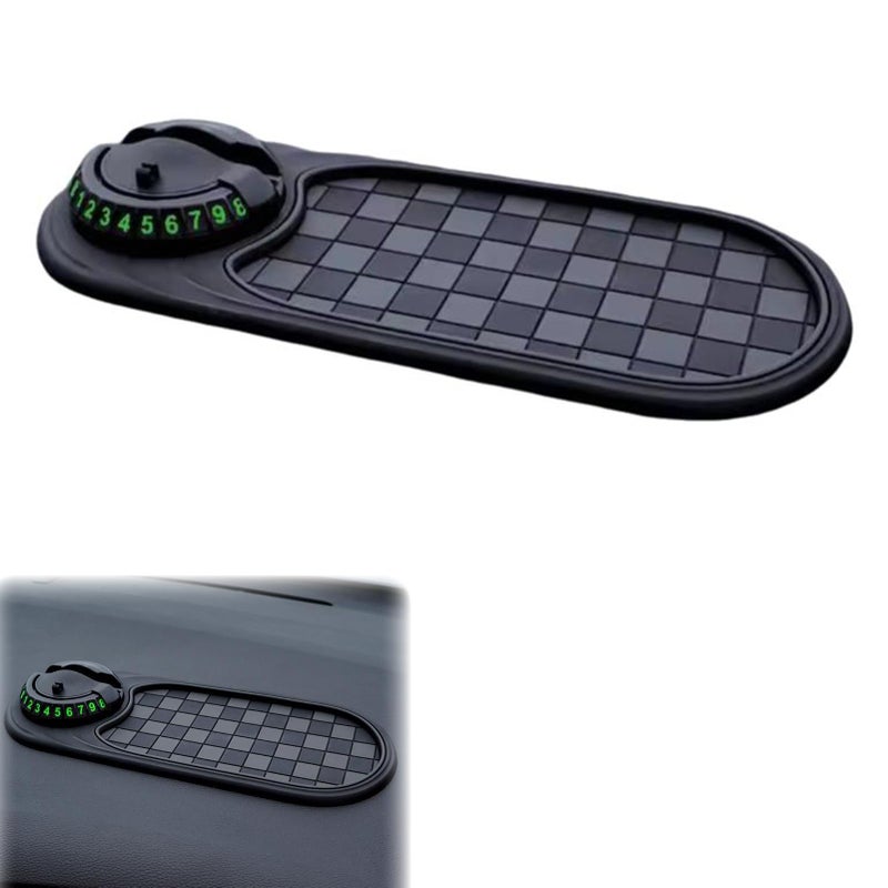 hinbkenla Multifunction Car Anti-Slip Mat,Auto Phone Holder,Phone Holder,Multifunctional Multi Function Car Anti Slip Mat,Car Mats for Phone/Sunglasses/Key - Image 1