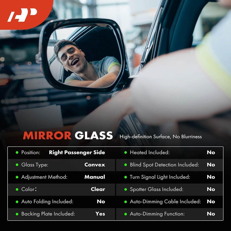 A-Premium Right Passenger Side Mirror Glass for Hyundai Accent - Image 2