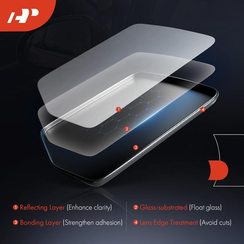 A-Premium Right Passenger Side Mirror Glass for Hyundai Accent - Image 3