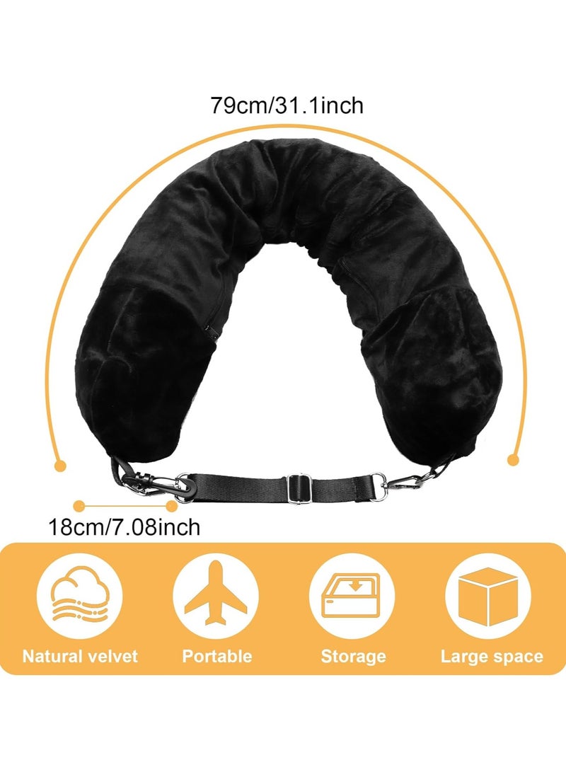CMGTYYD Stuffable Neck Pillow for Travel, Travel Neck Pillow Stuffable with Clothes, Travel Essentials, Transformable U Shaped Travel Pillow, for Travelling by Car, Train and Plane - Image 5