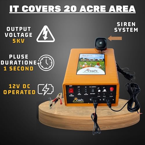 AGRIANSH 8 KV Solar Zatka Machine Solar Fence Energizer with Jhatka Kit Security System for Agricultural Farms 20 Acre Area Covered - Image 2