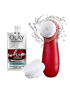Regenerist Facial Cleansing Brush & Face Exfoliator 2 Brush Heads + Whip Face Moisturizer Travel/Trial Size Gift Set