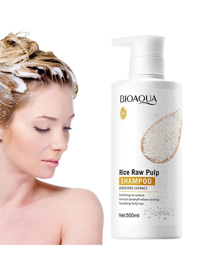 BIOAQUA شامبو بيواكوا لنمو الشعر بالأرز - 500 مل - Image 3