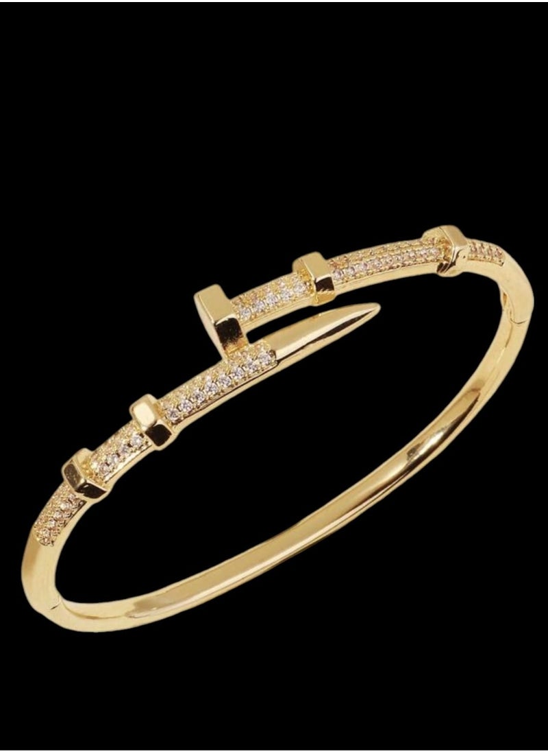 YUCCA - New Style High Quality Personalized Zirconia Open Bangle - Image 1