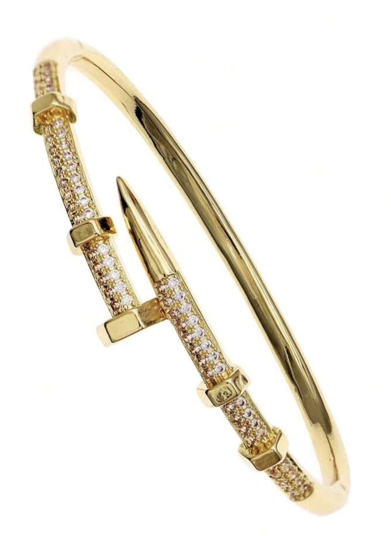 YUCCA - New Style High Quality Personalized Zirconia Open Bangle - Image 1