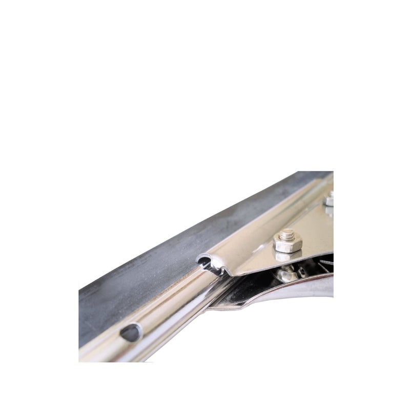 SOLARAE ممسحات الاستحمام، ممسحة نافذة من الفولاذ المقاوم للصدأ لممسحات أرضية السيارة وحمام المرآة، ممسحة زجاجية، منظف نوافذ متعدد الاستخدامات بمقابض 35 سم (14) - Image 2