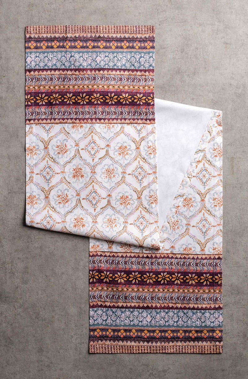 Maison d' Hermine Tablerunners 100% Cotton Decorative Tablerunner Table Cover  Holiday  Dinner  Wedding & Dining  Fair Isle (Single Layer) - Thanksgiving/Christmas (14.50""x36"") - Image 1