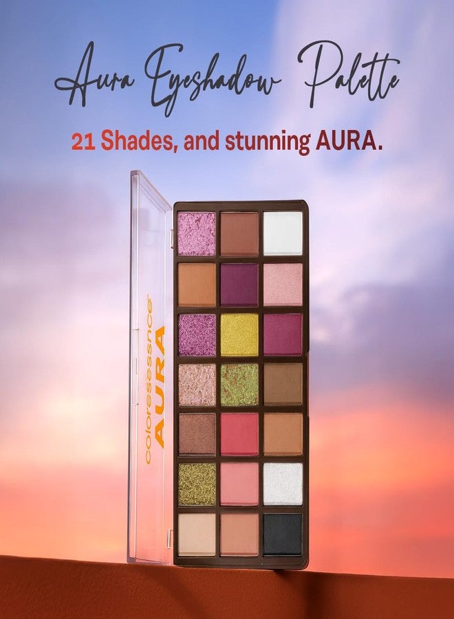 Coloressence Aura Edit 21 Eyeshadow Palette, Multicolor | Matte, Shimmer & Metallic Finishes | Highly Pigmented | For All Skin Tones | Long Lasting (AE-2) - Image 5