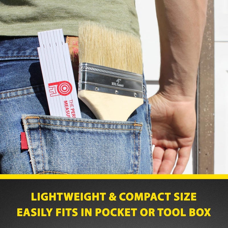 PERFECT MEASURING TAPE Co. FR-72 Carpenter's Folding Rule Lightweight Composite Construction Ruler (Folding Yard Stick) with Easy-Read Inch Fractions - 6.5ft / 2m - Image 5