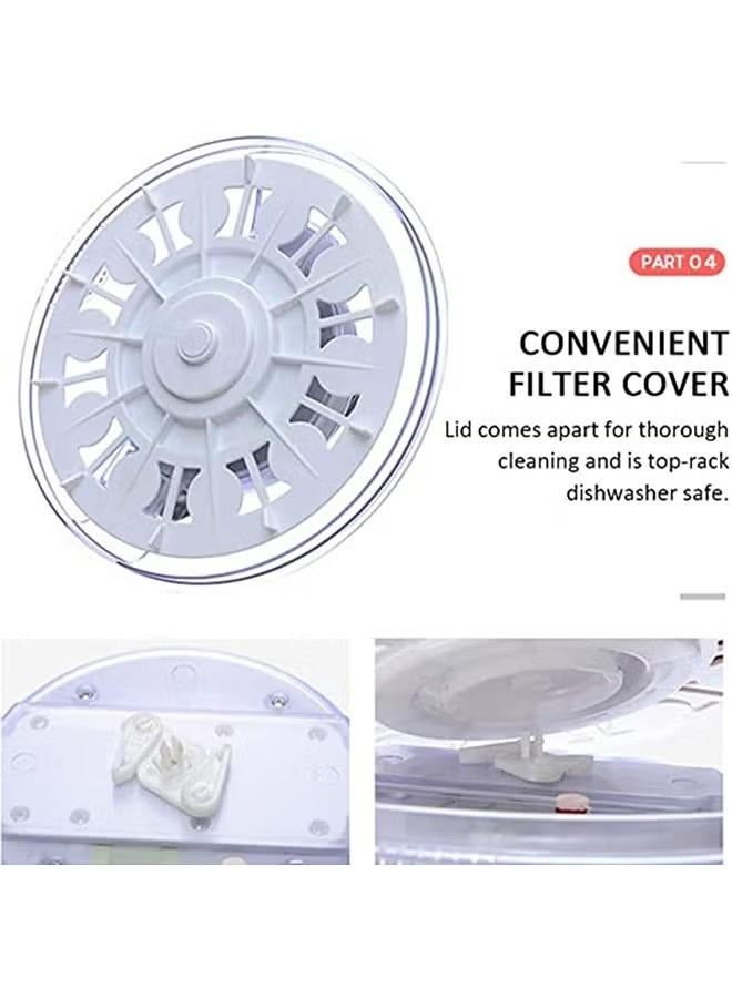 Salad Spinner, Multifunction Manual Salad Spinner, Lettuce Dryer and Vegetable Washer, BPA Free, Draining Lettce and Vegetable with Ease, For Salad Greens, Lettuce, Fruits and Vegetables, 5L - Image 3