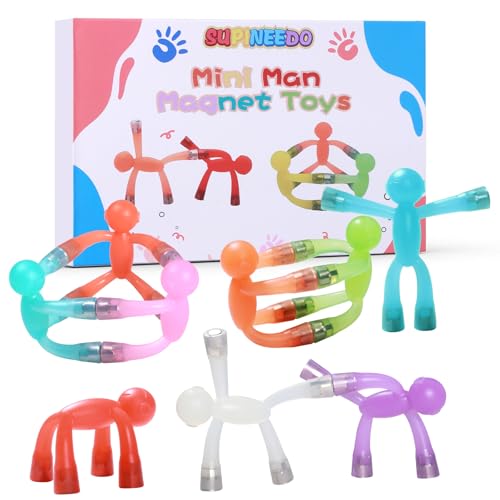 SUPINEEDO Magnetic Travel Toys for Toddler,10Pcs Magnet Men,Magnetic People,Fun Magnets for Kids 1 2 3 4 5 Year Old,Plane,Classroom,Restaurant,Cute Sensory Toys - Image 1