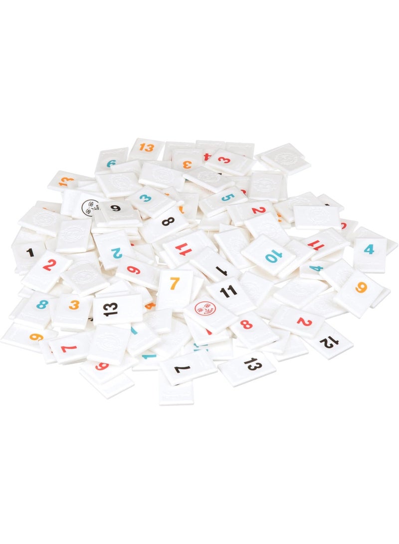 Rummikub The Original Classic Rummy Tile Board Game Strategic Family Night Activity for Kids Teens and Adults Competitive Number Sequencing Puzzle Set Includes 106 Tiles and 4 Racks for 2-4 Players Ages 7 and Up STEM Educational Learning Toy for Pattern Recognition and Logical Planning Best Selling Multiplayer Tabletop Game for Home Entertainment Social Gatherings and Travel Gift Idea Pressman Edition Professional Strategy Tile-Laying Game - Image 4