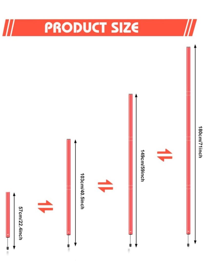 founder Soccer Agility Training Equipment: 6 Soccer Agility Poles, 20ft Agility Ladder, 10 Soccer Cones, 1 Jump Rope. Soccer Training Poles for Speed Training, Agility Training - Image 4