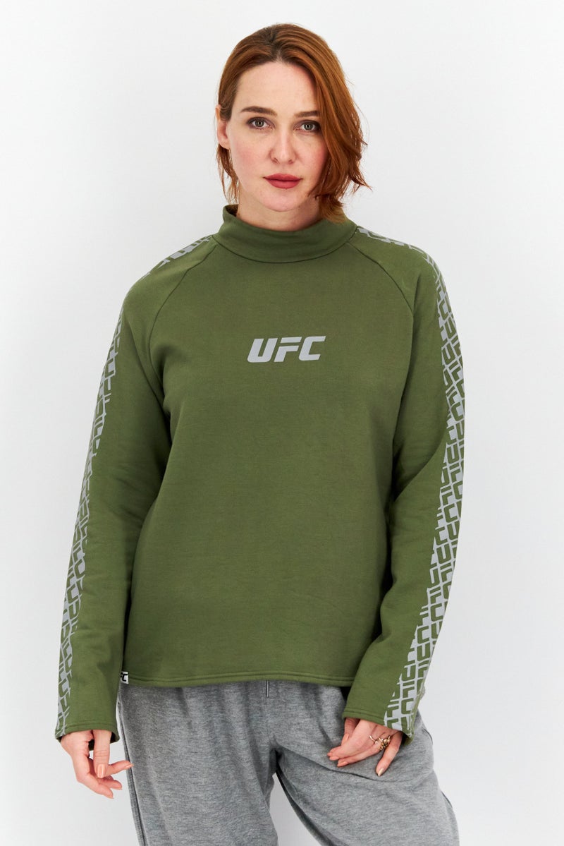 Ufc Women Sportswear Fit Long Sleeves Training Sweatshirt, Olive - Image 1