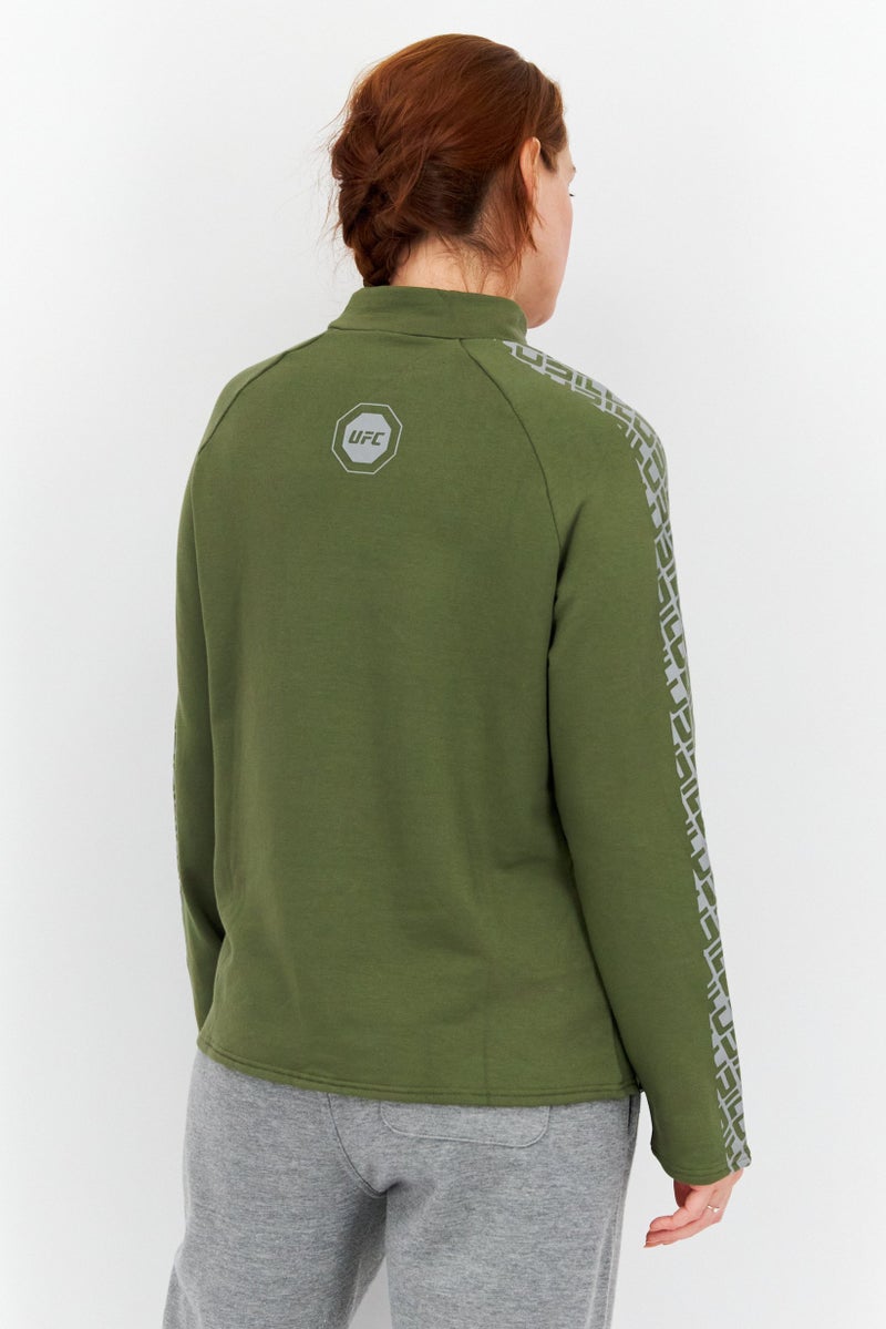 Ufc Women Sportswear Fit Long Sleeves Training Sweatshirt, Olive - Image 3