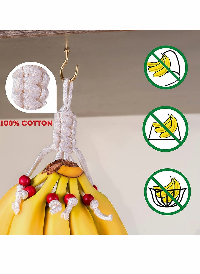 KASTWAVE - Hanging Fruit Hammock Fruit Rack Net Fruit Basket Fruit Storage Space Saving With Hooks Suitable For Kitchen Cabinets - Image 1