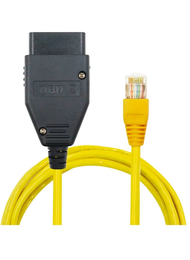 Generic Car Programming Cable Ethernet Enet Obd Obdii Rj45 enet obd2 Interface Compatible F-Series Diagnostic for bmw ista  - Image 1