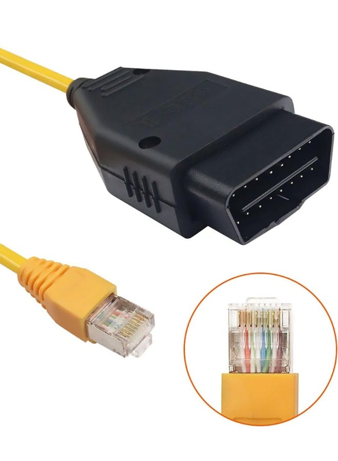 Generic Car Programming Cable Ethernet Enet Obd Obdii Rj45 enet obd2 Interface Compatible F-Series Diagnostic for bmw ista  - Image 4