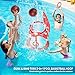 spring flower SpringFlower Pool Basketball Hoop with Backboard Floating Basketball Pool HoopKids Adults Swimming Pool Game with Ring Toss 2 Pcs Balls and Pump Red - Image 4