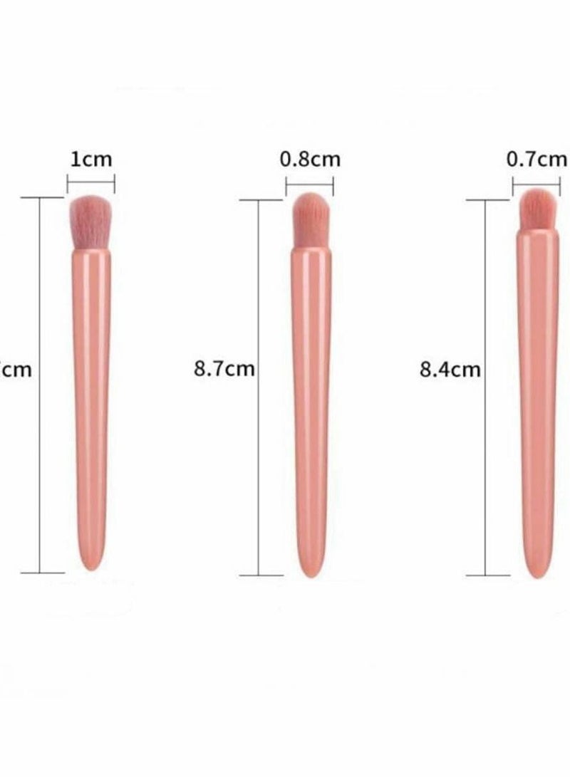 Y&D Makeup Brushes Set, Easy-taken Travel Brush, 5 pcs Mini Complete Function Cosmetic Kit with Mirror for Foundation Blending Face Powder Lip Blush Contour Eyeshadow  - Image 4