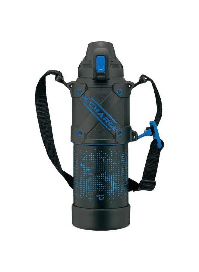 زوجيروشي زجاجة زوچيروشي ستانلس ستيل معزولة بالفاكيوم،  لتر، أزرق أسود