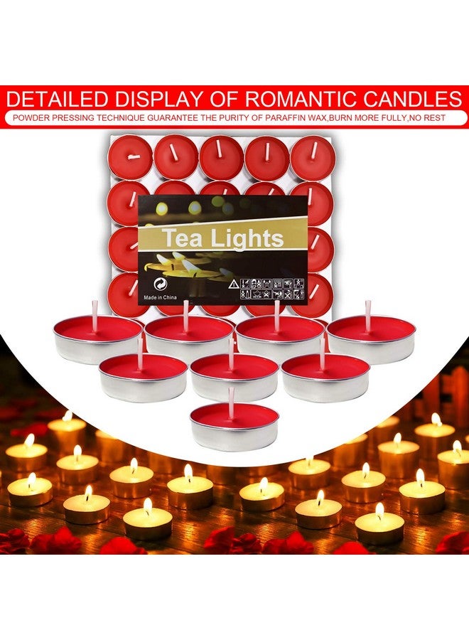 OUO Tea Lights Candles, 50 Pack Smokeless Candles,Small Candles, Dripless & Long Lasting Mini Tealight Candles for Mood, Dinners, Parities, Home, Decoration, Wedding, Crafts(Blue) - Image 2