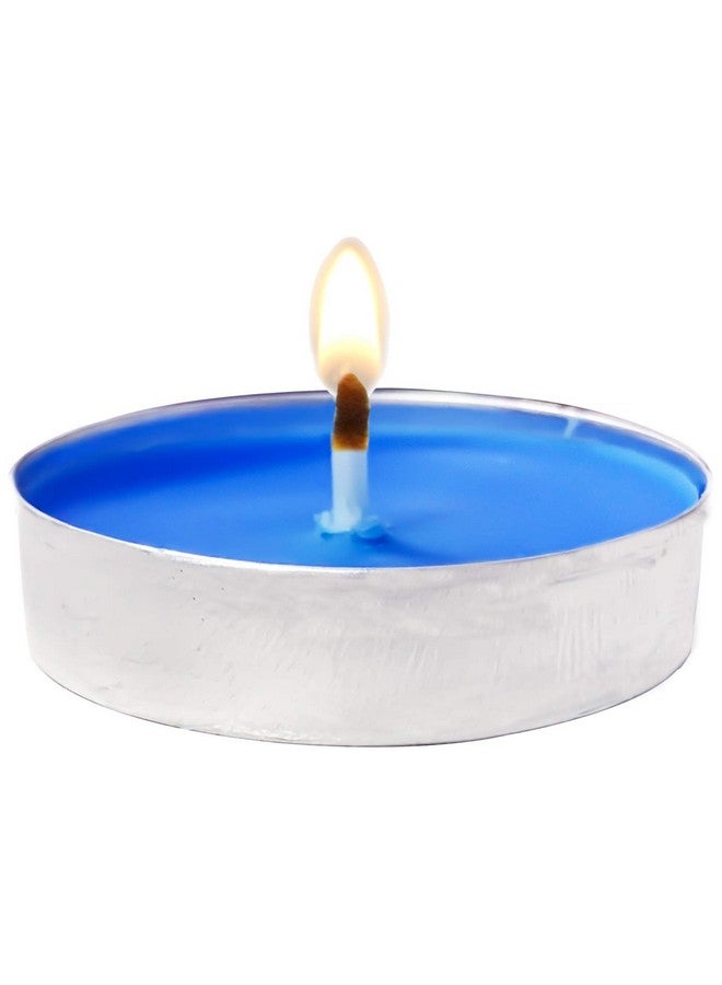 OUO Tea Lights Candles, 50 Pack Smokeless Candles,Small Candles, Dripless & Long Lasting Mini Tealight Candles for Mood, Dinners, Parities, Home, Decoration, Wedding, Crafts(Blue) - Image 3