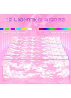 onikuma Onikuma MP005 Gaming Keyboard with Mouse Pad with RGB light Pink  - Image 3
