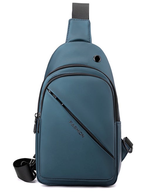 Qiccijoo Sling Bag Crossbody Backpack Shoulder Bag for Men Women Sling Backpack for Hiking Walking Biking Travel Cycling Multipurpose Chest Bag Daypack Purse(Blue)