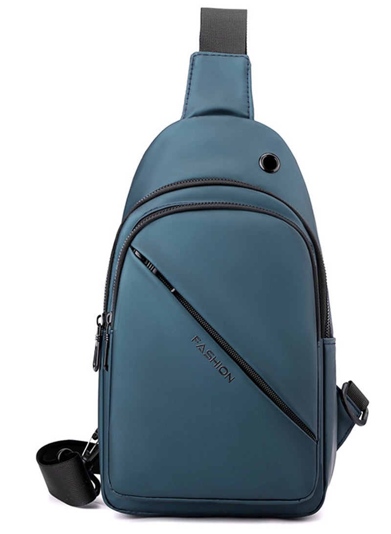 Qiccijoo Sling Bag Crossbody Backpack Shoulder Bag for Men Women Sling Backpack for Hiking Walking Biking Travel Cycling Multipurpose Chest Bag Daypack Purse(Blue) - Image 1