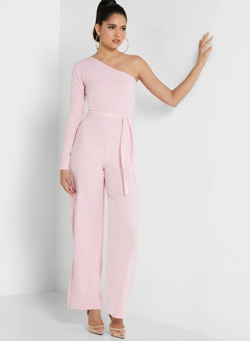 FEMME LUXE Wide Leg Knitted Jumpsuit