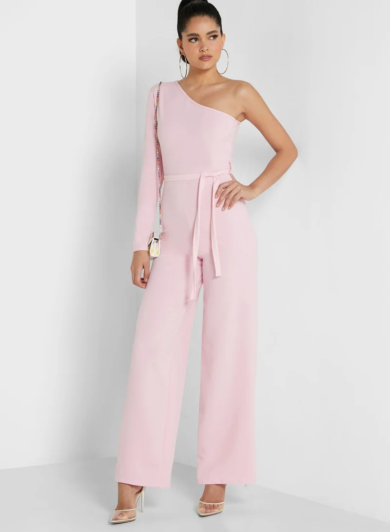 FEMME LUXE Wide Leg Knitted Jumpsuit