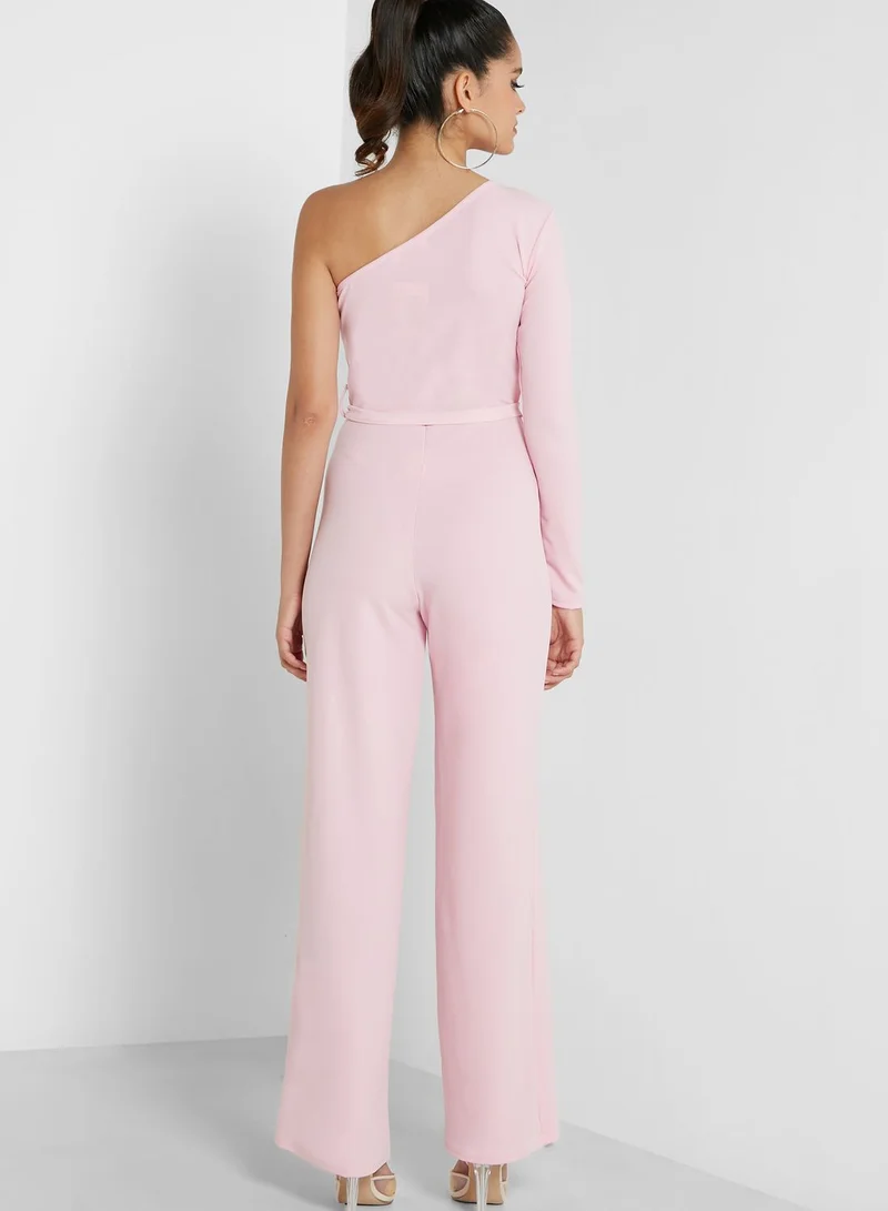 FEMME LUXE Wide Leg Knitted Jumpsuit