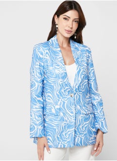 Single Breasted Printed Blazer