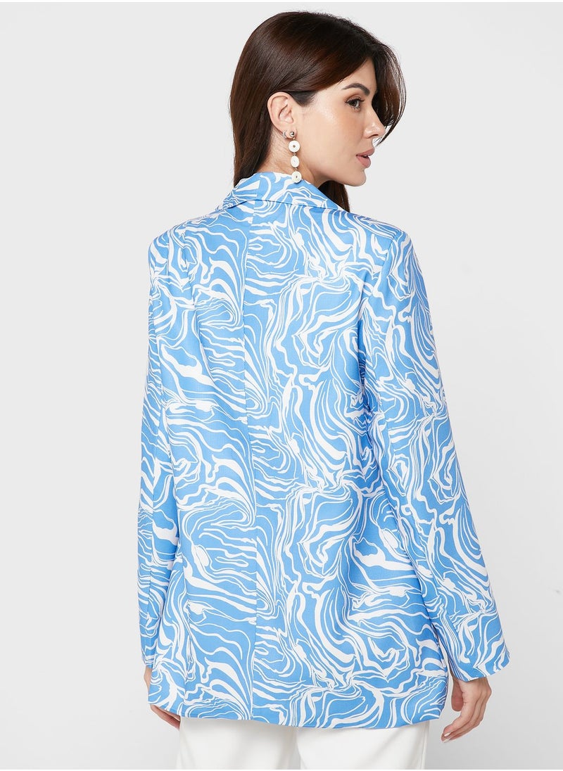 ELLA - Single Breasted Printed Blazer - Image 1