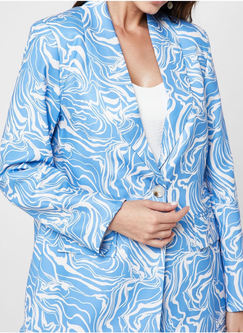 ELLA - Single Breasted Printed Blazer - Image 1