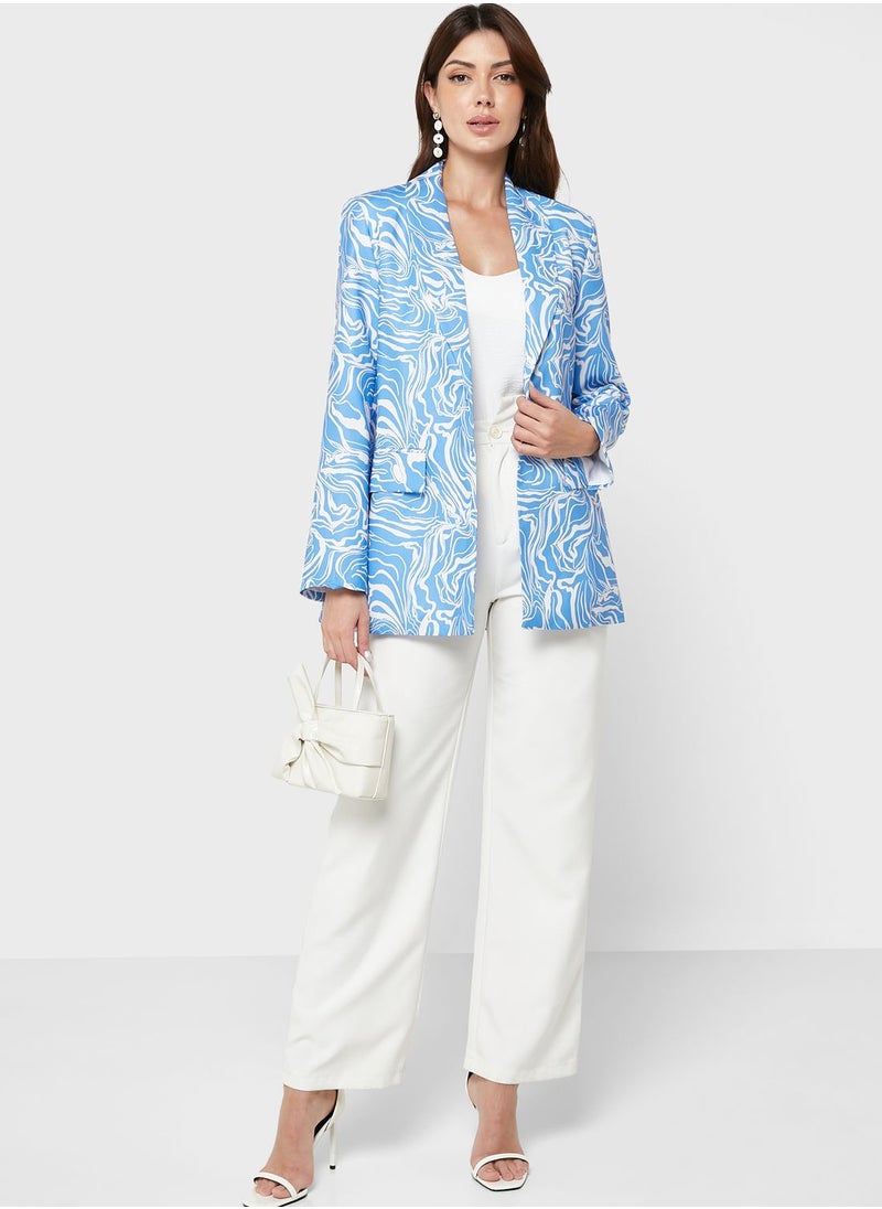 ELLA - Single Breasted Printed Blazer - Image 1